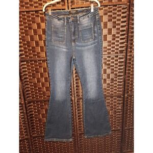 Judy Blue Jeans Womens 15/32‎ High Rise Flared Leg Dark Wash Denim